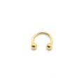 Gouden Hoefijzer Ring Piercing Roestvrij Staal Neus Lip Septum Sieraad Model Variant - Goudtint Met Bal