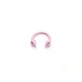 Roze spike hoefijzer piercing ring, prachtig roestvrijstalen lichaamsjuweel voor lip en neus. - Roze Met Spits