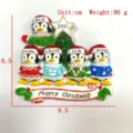 Christmas penguin family tree hanging ornament cute holiday party decoration gift - 5 Penguins