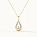 S925 silver teardrop pave diamond pendant necklace minimalist chic jewelry for women - 18K Gold