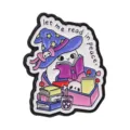 Cute ghost witch enamel pin, Halloween spooky reading badge, creative metal brooch accessory. - Ghost Reading Style (UVXZ609)