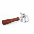 Solid Wood Coffee Portafilter 51mm Three-Ear Double Spout Espresso Machine Handle - Rosewood All-Wood (Style E) / 51mm Delonghi Three-Ear Bottomed Double Spout