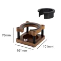 Multi-functional solid wood coffee tamper holder and distribution station stand, 101mm. - Solo Bear