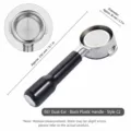 E61 Espresso Machine Portafilter 58mm Stainless Steel with Black Plastic Handle Part - Black Handle