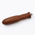 Mango de repuesto de madera para maquina de cafe empuñadura maciza con rosca de metal - Mango Estilo La Marzocco Padauk Rojo
