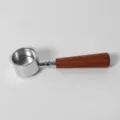 Stainless steel coffee machine portafilter with wooden handle for 51mm filter basket - 51mm Straight Red sandalwood