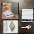 Bilancia per caffè digitale intelligente mini bilancia da cucina con timer e USB. - Bianco