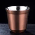 Double wall stainless steel coffee cup 86ml insulated metal tea cup for daily use. - 51-100ML / Rose Gold