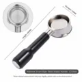 54mm Bottomless Coffee Portafilter with Black Plastic Handle, 3-Ear Replacement Part - Stainless Steel 54mm Triple-Ear Bottomless - Style C2 ABS Black