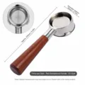 Rosewood Coffee Portafilter 54mm 3-Ear Bottomless Handle for Espresso Machine Spare Part - Stainless Steel 54mm Triple-Ear Bottomless - Style B1 Red Sandalwood