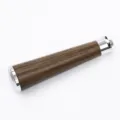 Mango de repuesto de madera para cafetera, empuñadura de madera maciza y metal. - Padauk Negro con Anillo y Hebilla