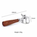 Kaffeemaschine Siebträger Ersatzgriff aus Massivholz Edelstahl Stil E rotes Holz - Klassisches Palisander (Modell E) / 51mm Delonghi Drei-Ohr Mit Boden Doppelter Auslauf
