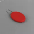 Porte-monnaie en silicone rouge avec porte-clés perlé, sac de rangement pour écouteurs compact. - Rouge