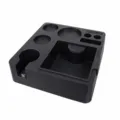 Zwarte ABS multifunctionele koffie tamper station houder voor espresso bar accessoires. - L / Zwart