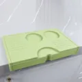 Silicone coffee tamping mat corner coffee accessory anti-slip tamper holder press pad - Light Green