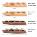 Coffee tamper wooden base detail size chart, solid wood holder for portafilter station. - 58mm / Walnut Color