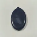 Portamonete ovale in PVC immerso piccola tasca flessibile in silicone borsa custodia - 8*5*1.5 / Blu Scuro