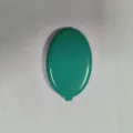 Portamonete ovale in PVC immerso verde, piccola borsa tascabile in morbido silicone - 8*5*1.5 / Verde Scuro