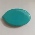 Oval silicone coin purse turquoise mini PVC change pouch portable waterproof wallet pocket size - Green