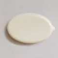 White oval silicone coin purse, mini PVC pouch for change, portable daily small storage bag - White