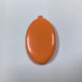 Portamonete ovale arancione in PVC immerso 80x50mm borsa per monete in silicone portatile. - 8*5*1.5 / Arancione