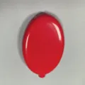 Portamonete ovale in PVC silicone rosso, mini borsetta morbida, custodia per monete compatta. - 8*5*1.5 / Rosso 185C