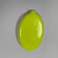 PORTAMONETE OVALE IN SILICONE VERDE LUMINOSO PICCOLA TASCA MINI CUSTODIA DI MONETE - 8*5*1.5 / Verde Giallo