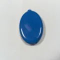 Portamonete ovale in PVC stampato a immersione in silicone, piccola borsa portatile. - 8*5*1.5 / Blu Lago