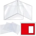 Vista dettagliata delle custodie per carte Mahjong in PVC trasparente con supporto pieghevole. - Trasparente / Pacco Singolo (13.2*48cm)