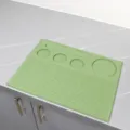 Green silicone bar mat non-slip coffee tamper mat drain pad counter organizer 40x30cm - 40x30x0.8cm / Green