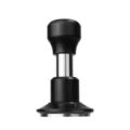 Professional stainless steel coffee tamper with constant force spring for espresso lovers. - Threaded Base / 51mm / Black