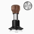 51mm coffee tamper with wooden handle and metal base for espresso maker machine barista tools. - Walnut Handle Threaded Base / 51mm / Walnut Color