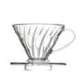 Transparent V60 Coffee Dripper Cone Plastic Pour Over Coffee Maker with Handle Size 01 - V01 (1-2 Cups)