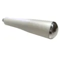 Replacement ABS coffee machine handle with chrome end cap for espresso portafilter - m10 / Pearl White