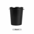 Stainless steel espresso coffee dosing cup, black powder feeder for coffee maker accessories. - 51mm / Black