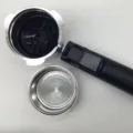 51mm espresso machine bottomless portafilter with filter basket replacement coffee tool - Pressurized Powder Bowl Handle