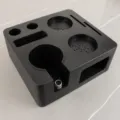 Coffee tamper station 51/58mm universal black silicone holder base for espresso tools. - Black