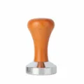 Solid wooden handle coffee tamper with stainless steel base for espresso machine barista tools. - 51mm / Dark Wood (Iron Electroplated)