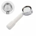 58mm E61 Coffee Portafilter with White Plastic Handle Replacement Part for Espresso Machine - White Handle