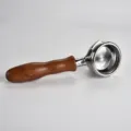 Kaffeemaschinen Portafilter 58mm mit Massivholzgriff und Edelstahl Filterkorb Neu - Einzelner Auslauf / Rotes Sandelholz