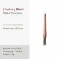 Coffee grinder cleaning brush with PBT soft bristles and wood color handle, 13x1.3cm. - Walnut Wood