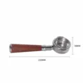 Espressomaschinen Siebträger 58mm mit edlem Rosenholzgriff und Edelstahl Doppelfilter. - Roter Säureast mit Endkappe