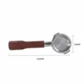 58mm stainless steel espresso portafilter with solid wood handle replacement part - Angled Ear C1 Rosewood Handle