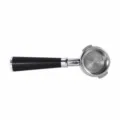 58mm Coffee Portafilter Dual Spout Stainless Steel Purple Sandalwood Handle Variant A - Angled Ear Ebony Wood Handle