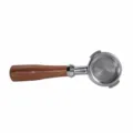 58mm Stainless Steel Espresso Coffee Machine Portafilter with Solid Rosewood Handle 383g - Angled Ear Classic Rosewood Handle