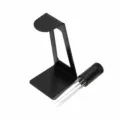 Espresso distribution tool set with fine stainless steel needles and desktop holder stand. - Anti-slip Black Magnetic Set