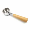 51mm Double Ear Coffee Portafilter with Beech Wood Handle Compatible with Delonghi Machines - Alloy Version / 51mm Double-Ear Beech Wood