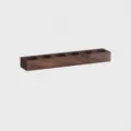 6-hole walnut wood coffee bean test tube display base storage stand holder tray rack - 6-Hole Walnut Wood Base (Without Glass Tubes)