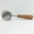 58mm Espresso Bottomless Portafilter with Ergonomic Solid Wood Handle Replacement Part - Red Dalbergia Wood Handle