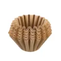 Brown wave coffee filter paper pour-over cup style paper filters 50pcs pack for home use - Large Size, 50 Pieces / Natural